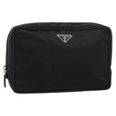PRADA Shoulder Bag Nylon Black Silver Auth yk20057V-1