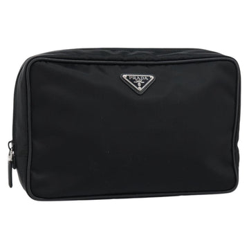 PRADA Shoulder Bag Nylon Black Silver Auth yk20057V