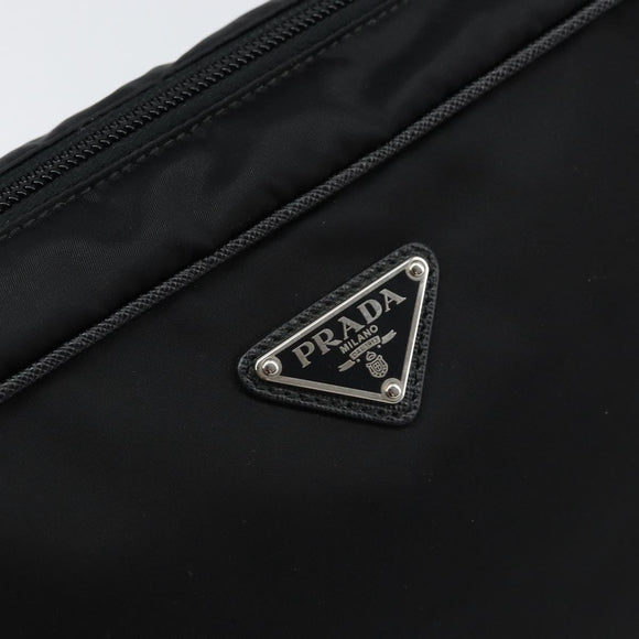 PRADA Shoulder Bag Nylon Black Silver Auth yk20057V