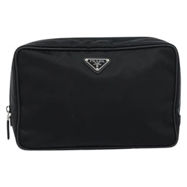 PRADA Shoulder Bag Nylon Black Silver Auth yk20057V - 0