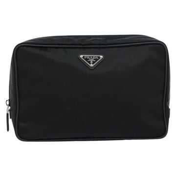 PRADA Shoulder Bag Nylon Black Silver Auth yk20057V - 0