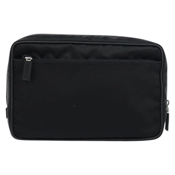 PRADA Shoulder Bag Nylon Black Silver Auth yk20057V