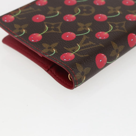 LOUIS VUITTON Cherry Agenda PM Day Planner Cover Red R21023 LV Auth yk20058V