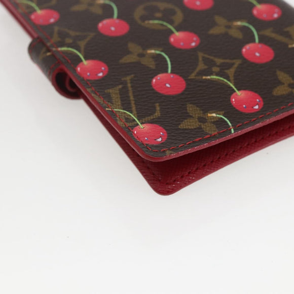 LOUIS VUITTON Cherry Agenda PM Day Planner Cover Red R21023 LV Auth yk20058V