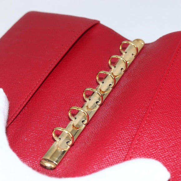 LOUIS VUITTON Cherry Agenda PM Day Planner Cover Red R21023 LV Auth yk20058V