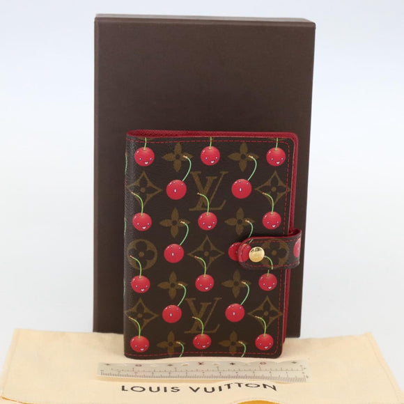 LOUIS VUITTON Cherry Agenda PM Day Planner Cover Red R21023 LV Auth yk20058V