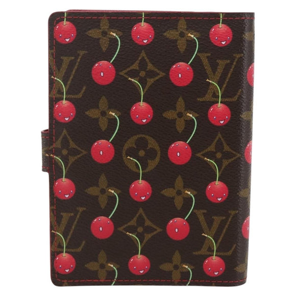 LOUIS VUITTON Cherry Agenda PM Day Planner Cover Red R21023 LV Auth yk20058V