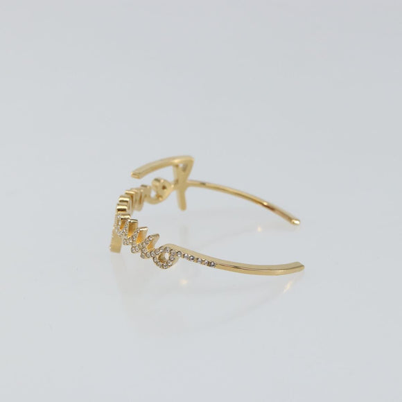 Salvatore Ferragamo Bangle Bracelet metal Gold Tone Auth yk20060