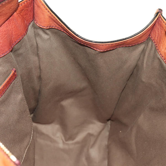 Chloe Harley Hand Bag Canvas Leather Beige Brown gold Auth yk20068V