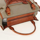 Chloe Harley Hand Bag Canvas Leather Beige Brown gold Auth yk20068V-6