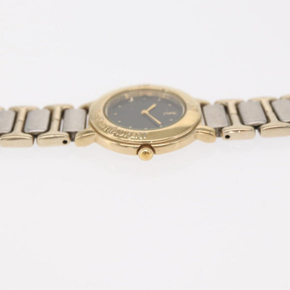 SAINT LAURENT Watches metal Silver Gold 229789Y Auth yk20073