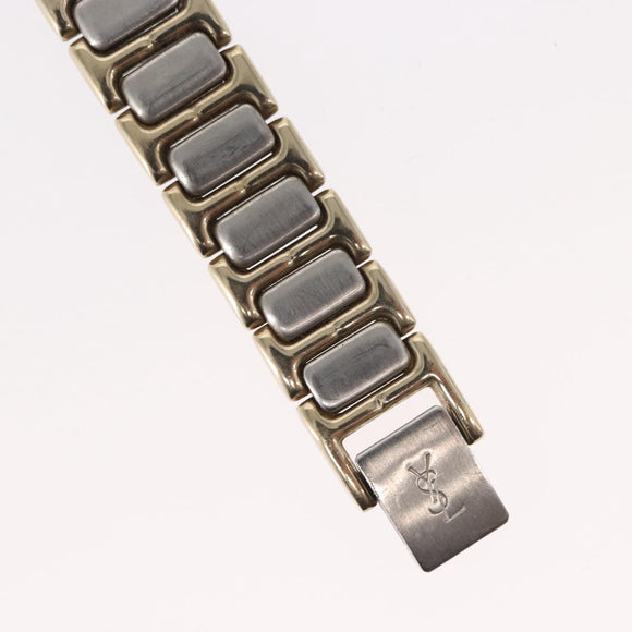 SAINT LAURENT Watches metal Silver Gold 229789Y Auth yk20073