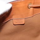 CELINE Macadam Canvas Shoulder Bag PVC Leather Brown Gold Auth yk20076V-20