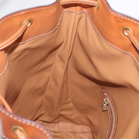 CELINE Macadam Canvas Shoulder Bag PVC Leather Brown Gold Auth yk20076V