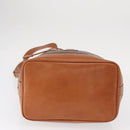 CELINE Macadam Canvas Shoulder Bag PVC Leather Brown Gold Auth yk20076V-5