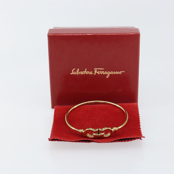 Salvatore Ferragamo Gancini Bracelet metal Gold Auth yk20077