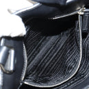 PRADA Shoulder Bag Leather Black Silver BR3250 Auth yk20080V-26