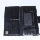 FENDI Zucchino Canvas Long Wallet Navy Silver Auth yk20081-10