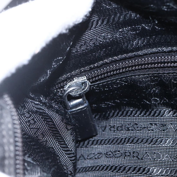 PRADA Shoulder Bag Nylon Black Silver Auth yk20084V