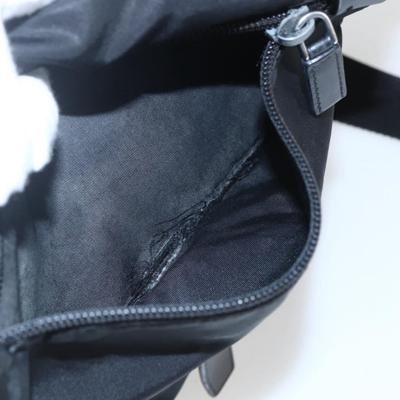 PRADA Shoulder Bag Nylon Black Silver Auth yk20084V