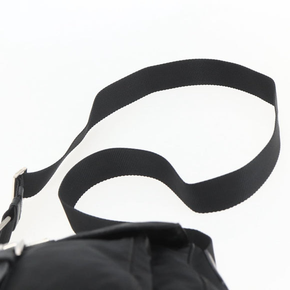 PRADA Shoulder Bag Nylon Black Silver Auth yk20084V