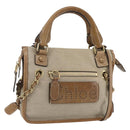 Chloe Harley Hand Bag Canvas Leather 2way Beige Gold Auth yk20085V-1