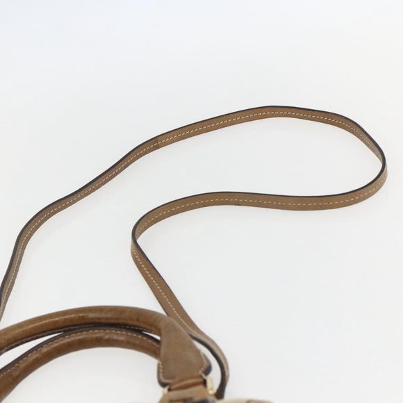 Chloe Harley Hand Bag Canvas Leather 2way Beige Gold Auth yk20085V