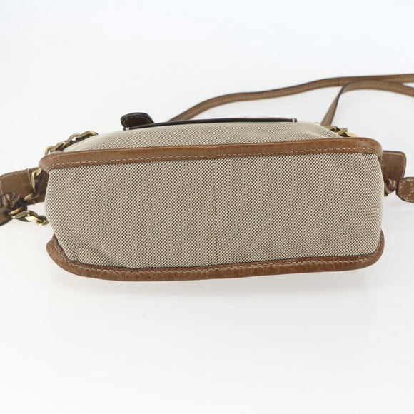 Chloe Harley Hand Bag Canvas Leather 2way Beige Gold Auth yk20085V