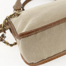 Chloe Harley Hand Bag Canvas Leather 2way Beige Gold Auth yk20085V-15