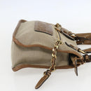 Chloe Harley Hand Bag Canvas Leather 2way Beige Gold Auth yk20085V-5