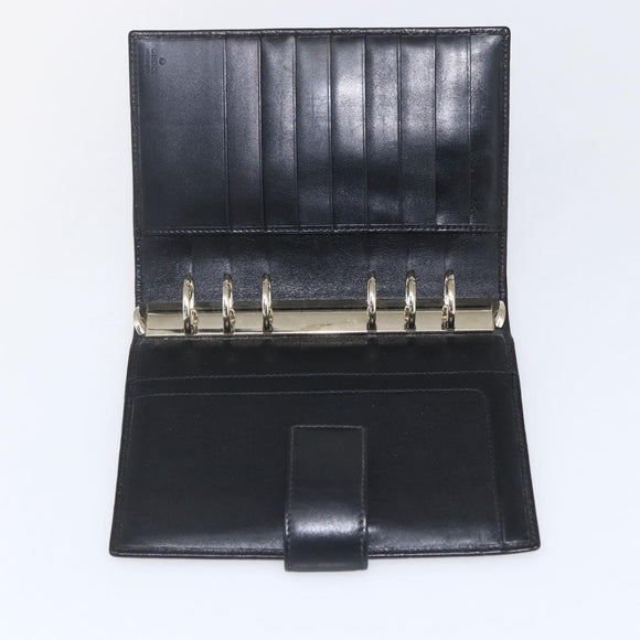 GUCCI GG Canvas Agenda Day Planner Cover Black 115241 Auth yk20086