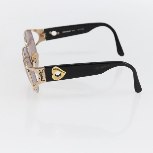 SAINT LAURENT Sunglasses plastic Black Auth yk20087