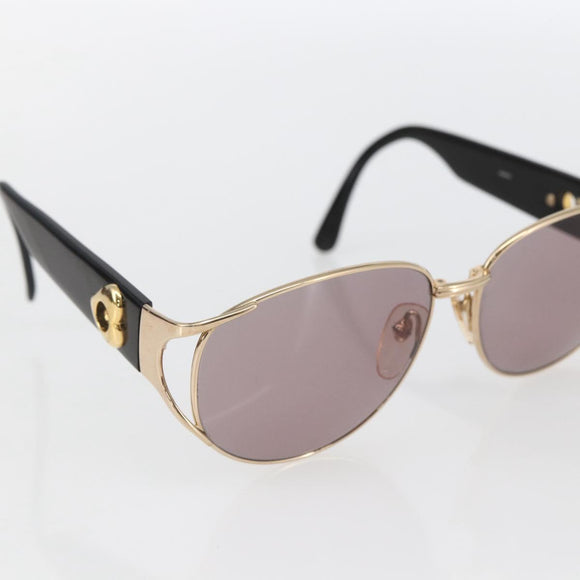 SAINT LAURENT Sunglasses plastic Black Auth yk20087