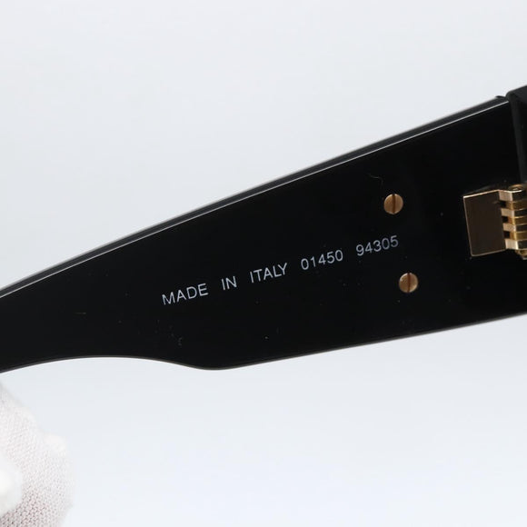 CHANEL COCO Mark Sunglasses plastic Black CC Auth yk20088V