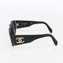 CHANEL COCO Mark Sunglasses plastic Black CC Auth yk20088V-5