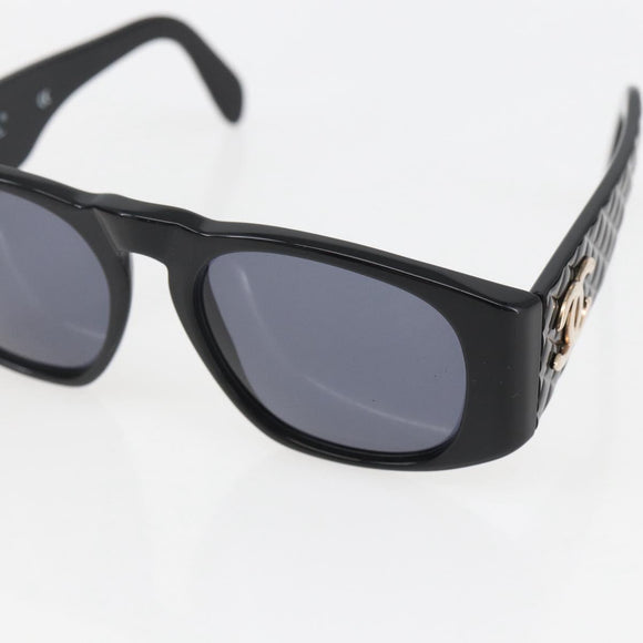CHANEL COCO Mark Sunglasses plastic Black CC Auth yk20088V