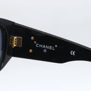 CHANEL COCO Mark Sunglasses plastic Black CC Auth yk20088V-9