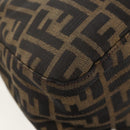 FENDI Zucca Canvas Mamma Baguette Shoulder Bag Black Brown Auth yk20092V-13