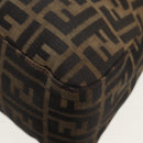 FENDI Zucca Canvas Mamma Baguette Shoulder Bag Black Brown Auth yk20092V-14