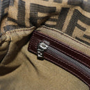 FENDI Zucca Canvas Mamma Baguette Shoulder Bag Black Brown Auth yk20092V-22