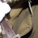 FENDI Zucca Canvas Mamma Baguette Shoulder Bag Black Brown Auth yk20092V-23