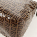 FENDI Zucchino Canvas Mamma Baguette Bag Enamel Beige Gold Auth yk20093V-18