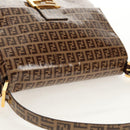 FENDI Zucchino Canvas Mamma Baguette Bag Enamel Beige Gold Auth yk20093V-6