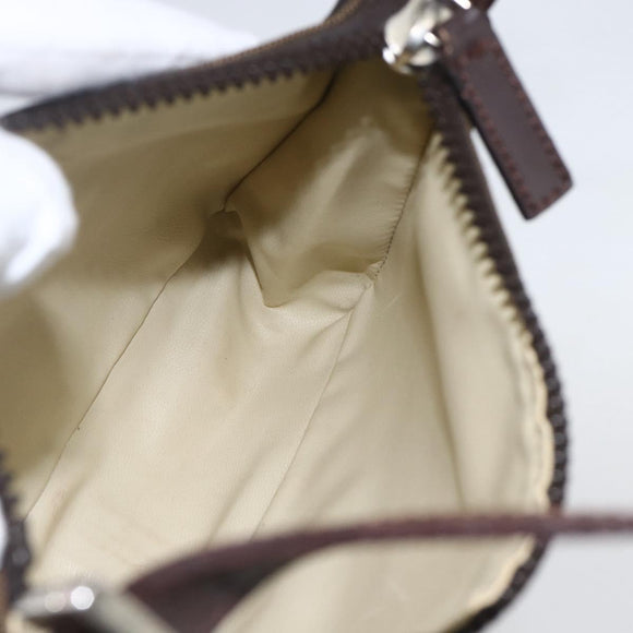 FENDI Zucca Canvas Hand Bag Black Brown Auth yk20095