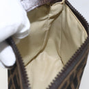 FENDI Zucca Canvas Hand Bag Black Brown Auth yk20095-19