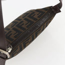 FENDI Zucca Canvas Hand Bag Black Brown Auth yk20095-6