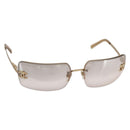 CHANEL Sunglasses metal Gold Tone CC Auth yk20103V-1