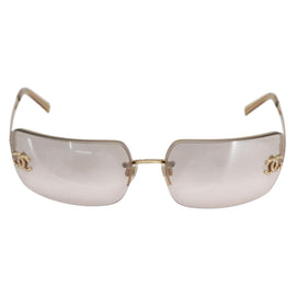 CHANEL Sunglasses metal Gold Tone CC Auth yk20103V - 0