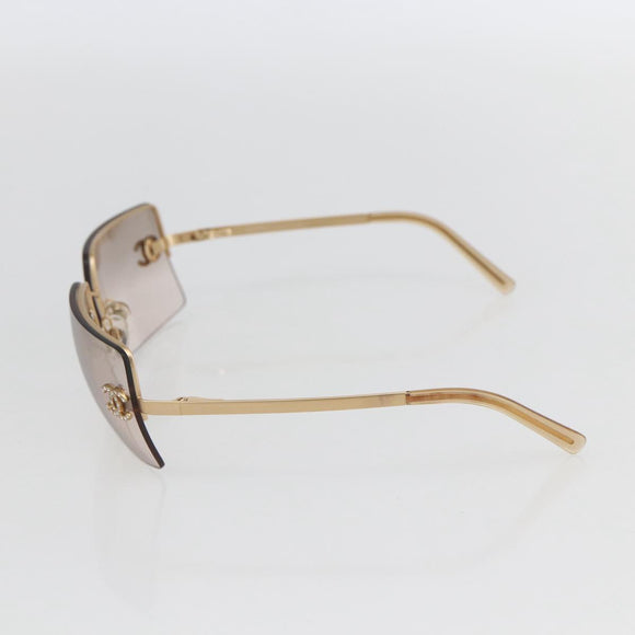 CHANEL Sunglasses metal Gold Tone CC Auth yk20103V