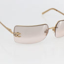 CHANEL Sunglasses metal Gold Tone CC Auth yk20103V-6